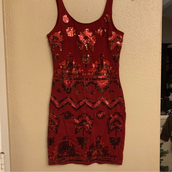Red Sequin Dress - Picture 4 of 7